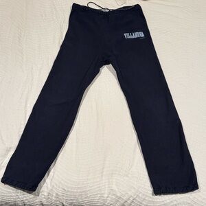 VINTAGE 1985 VILLANOVA Champion Reverse Weave Warm up Gusset Sweat Pants L NAVY